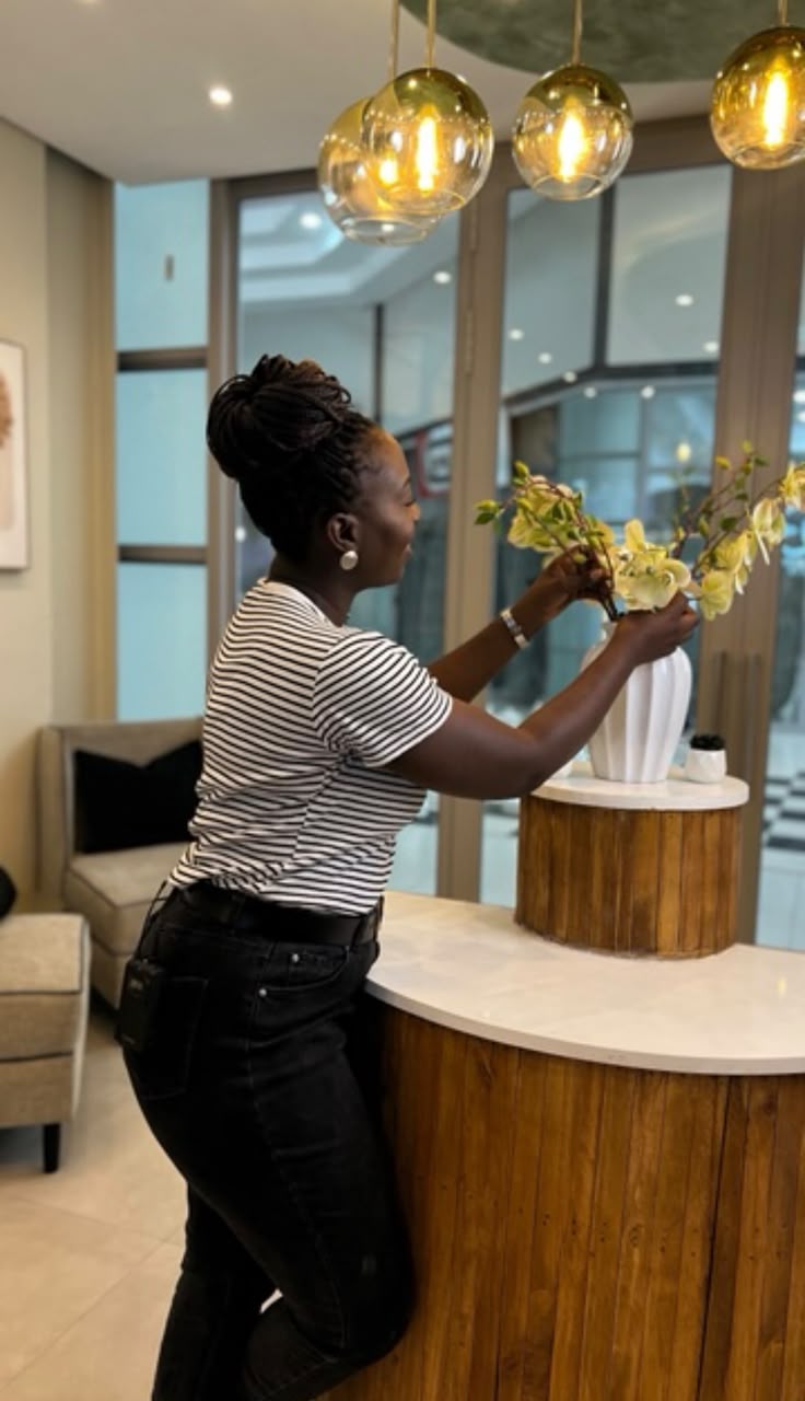 Styling the reception counter