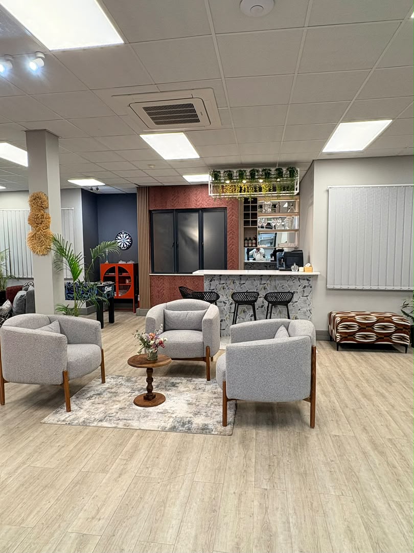 Social bar and lounge seating
